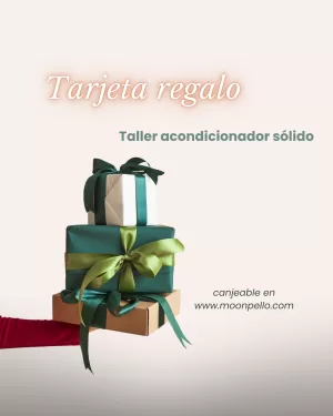 Tarjeta regalo para el taller de acondicionador sólido